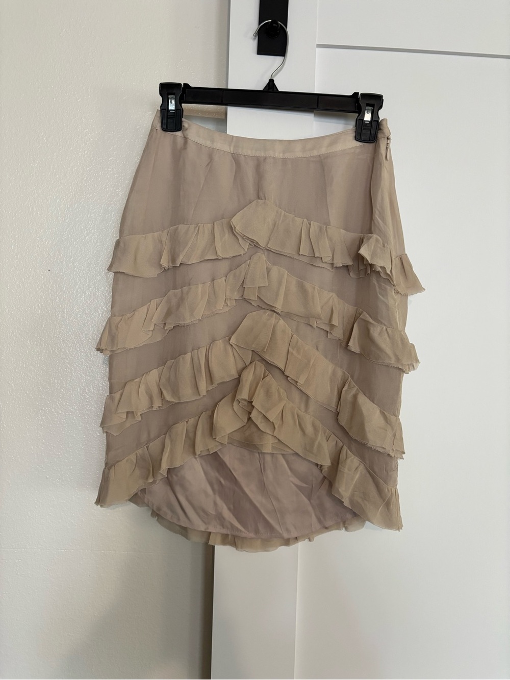 Twenty8Twelve Beige Ruffle High-Low Skirt